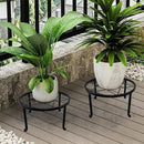 yosager 4 Pack Metal Plant Stands for Flower Pot, Heavy Duty Black Iron Potted Stand Holder, Indoor Outdoor Rustproof Metal Planter Container Round Supports Display Rack for Home & Garden Decor by GreenHaven Gardens