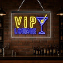 Custom Bar Neon Sign Vip Lounge Beer Home Bar Lights Decor Acrylic Table LED Personalized Lighted Signs for Men Restaurant Coffee Man Cave Workshop Garage Poker Signs Gifts by CozyNest Decor