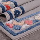 Beverly Rug Outdoor Runner Rug 2x7 Modern Floral Bordered Area Rugs for Indoor and Outdoor Patio Easy to Clean Non Shedding Living Room Porch Garden Washable Outside Carpet (2 x 7 Gray) by CozyNest Decor
