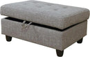 Ottoman Rectangular Storage Ottoman Bench, Flannel Footrest Stool Footstool with Lid for Living Room, Bedroom, Entryway, Light Gray, 35"x23.5"x17.5" by CozyNest Decor