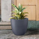 Kante 18 Inch Dia Round Concrete Planter, Indoor Outdoor Large Plant Pot with Drainage Hole and Rubber Plug for Home Patio Garden, Charcoal by GreenHaven Gardens