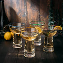 Large 15OZ Stemless Margarita Glasses With Colored Party Rims Set Of 4 By Fun Colorf by The Wine Savant