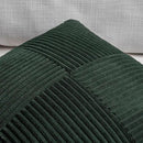 Fancy Homi Set of 2 Dark Green Boho Long Lumbar Body Decorative Throw Pillow Cover 14x36 Inch for Bed Couch Bedroom Bench, Soft Patchwork Corduroy Textured Pillow Case, Rustic Farmhouse Room Decor by CozyNest Decor
