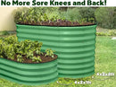 Galvanized Raised Garden Beds Outdoor // 4×2×2 ft Planter Raised Beds for Gardening, Vegetables, Flowers // Large Metal Garden Box (Light Green) // Patented Tool-Free Design by GreenHaven Gardens
