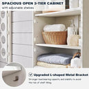 72" Tall Bathroom Storage Cabinet, Farmhouse Storage Cabinet with 2 Drawers, Adjustable Shelves & Barn Door, Cabinet for Bathroom, Living Room, Kitchen, Off White by CozyNest Decor