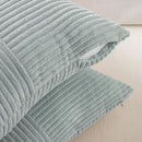 Fancy Homi Set of 2 Grey Blue Boho Long Lumbar Body Decorative Throw Pillow Cover 14x36 Inch for Bed Couch Bedroom Bench, Soft Patchwork Corduroy Textured Pillow Case, Rustic Farmhouse Room Décor by CozyNest Decor