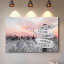 Personalized Gifts for Mom Family Names Street Custom Multi-Name Date of Birth Vintage Street Sign Happy Mothers Day Canvas Wall Art Best Christmas Gifts for Mommy from Daughter Son Children Kids