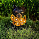 ILLUMINEW Solar Garden Lights Outdoor Statues Black Bear with Sunflowers, Sculpture Decor Mother Gifts for Women, Men or Daughter, Unique Garden Statues for Housewarming Gifts by GreenHaven Gardens