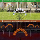 Halloween Decorations Outdoor Path Lights - 4 Packs 32LEDs Solar Halloween Eyebal Pathway Lights Swaying by Wind,Waterproof Solar Halloween Stake Lights for Garden Yard Porch Patio Pathway (Orange)