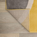 Rugshop Contemporary Abstract Circles Easy Maintenance for Home Office,Living Room,Bedroom,Kitchen Soft Round Rug 6' 6" (6' 6" Diameter) Yellow by TinyTreasures Baby Boutique