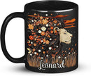 Personalized Lion Lover Cup with Vibrant Floral, Custom Name Coffee Mug 11oz or 15oz, Custom Nature Inspired Ceramic Cup, Artistic Lion Black Coffee Mug, Gifts for Women, Men by CozyNest Decor