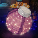 BRIGHTDECK Outdoor Halloween Ornaments, Lighted Pop-Up Outdoor Holiday Ball Decoration with 80 LED Lights, 8 Light Modes, Lighted Collapsible Holiday Decorations for Yard, Home (Purple) by CozyNest Decor