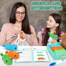 Crochet Kit for Beginners - 3 PCS Baby Chameleon Crochet Kits with Step-by-Step Video Tutorials, Beginner Crochet Kit for Adults Kids, Chameleon Crocheting Set (Orange&Blue&Green) by TinyTreasures Baby Boutique