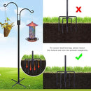 XDW-GIFTS Double Shepherds Hooks for Outdoor, 2-Pack Heavy Duty Garden Pole for Hanging Bird Feeder, Plant Baskets, Solar Light Lanterns, Garden Plant Hanger Stands with 5 Base Prongs by GreenHaven Gardens