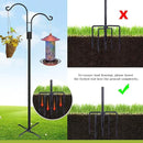 XDW-GIFTS Double Shepherds Hooks for Outdoor, 2-Pack Heavy Duty Garden Pole for Hanging Bird Feeder, Plant Baskets, Solar Light Lanterns, Garden Plant Hanger Stands with 5 Base Prongs by GreenHaven Gardens