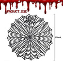 Sfcddtlg 6 Pcs Halloween Spider Web Placemats, 15" Heat Insulation Halloween Placemats Spider Web Table Mats, Hollow Out Spiderweb Coasters Placemat for Dining Table Party Decoration by CozyNest Decor