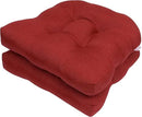 RACE LEAF 17" x 17" Patio Chair Seat Pads Red - Outdoor/Indoor Patio Cushions Set of 2 - Replacement Cushions for Chairs and Seating - Olefin Seat Pads for Porch, Deck, and Garden Seats by GreenHaven Gardens