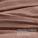 Monbix Queen Comforter Set - 7 Pieces Cationic Dyeing Terracotta Bed in a Bag Queen Bedding Sets with Comforter, Sheets, Pillowcases & Shams, Reversible Bedding Comforters Sets by CozyNest Decor