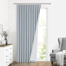Vision Home Blue Fog Pinch Pleated Full Blackout Curtains Linen Blended Room Darkening Window Curtains 102 inch for Living Room Bedroom Thermal Insulated Pinch Pleat Drapes with Hooks 60" Wx102 Lx1 by CozyNest Decor