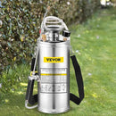 Happybuy 2 Gallon Stainless Steel Sprayer, 20" Wand & 3FT Reinforced Hose, Hand Pump Sprayer with Pressure Gauge, Safety Valve & Adjustable Nozzle, Weed Sprayers for Lawn, Gardening &Sanitizing1 by GreenHaven Gardens