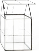 D'Eco Glass Geometric Plant Terrarium (6"x5"x11") - Indoor Tabletop Black Hinged Roof Planter Terrarium for Succulents, Air Plants, Moss - Home, Garden, Wedding & Office Decor- Gift for Plant Lovers by GreenHaven Gardens
