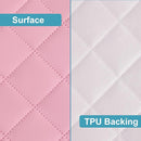 NTBAY 2 Pack Waterproof Mini Crib Mattress Protector, Quilted 24"x38" Fitted Mattress Cover - Machine Washable - Soft and Breathable Baby Mattress Pad Sheet for Mini Crib and Baby Playards, Pink by TinyTreasures Baby Boutique