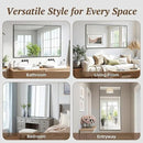 Bathroom Mirror 60" x 30", Large Rectangle Wall Mirror, Black Metal Frame Wall Mounted Mirrors for Bathroom, Vanity, Bedroom, Entryway Decor(Horizontal/Vertical) by CozyNest Decor