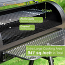 Captiva Designs Heavy Duty Outdoor Smoker,Extra Large Cooking Area(941 sq.in. in Total) Offset Smoker, Best Charcoal Smoker and Grill Combo for Outdoor Garden Patio and Backyard Cooking by GreenHaven Gardens