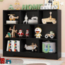 Book Shelf Set of 2, 8 Cubes Storage Organizer, Freestanding Balck Bookshelf Cube Shelf for Bedroom, Living Room, Home Office, 3-Tier Open Bookshelf Wooden Bookcase by CozyNest Decor