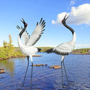 chisheen Crane Garden Statues Outdoor Metal Heron Yard Art Crane for Garden Sculptures Patio Lawn Ornaments,Set of 2 by GreenHaven Gardens