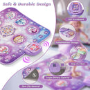 Dance Mat Toy for 3-12 Year Old Girls, Electronic Dance Pad with Wireless Bluetooth,Frozen 8-Button Music Princess Toys Play Mat for Kids with LED Light, Built-in Music, Toddlers Birthday Gift Ages 3+ by TinyTreasures Baby Boutique
