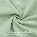 decorUhome Chenille Soft Throw Pillow Covers 16x16 Set of 2, Farmhouse Velvet Neutral Decorative Euro Pillow Covers with Stitched Edge for Couch Sofa Bed Home Decor, Sage Green by CozyNest Decor