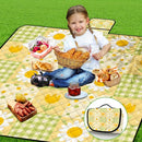 Extra Large Picnic Blanket Waterproof,80"x 80"Foldable Machine Washable Beach Blanket,Outdoor Blanket for 6-8 Adults,Suitable for Indoor Crawling,Park Beach,Camping,Hiking,Family Travel(Sunflower) by TinyTreasures Baby Boutique