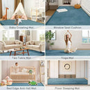Baby Play Mat for Floor Tummy Time Mat Nursery Rug Muscle Mat Area Rug Playroom Rug Tatami Mat 6'7"x5'11" Memory Foam 1.3" Thick Crawling Mat For Babies,Toddlers, Infants, Kids,Floor Mat(Green) by CozyNest Decor