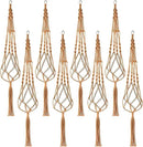Sorbus Macrame Plant Hanger (8 Pack) Indoor Outdoor Hanging Plant Pots Cotton Rope, Elegant for Home, Patio, Garden (Brown) by GreenHaven Gardens