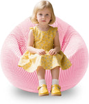 ENBAOHUI Bean Bag Chairs with Memory Foam Chairs for Kids Teens Toddler Faux Fur Sofa Chair with Handle Light Pink by TinyTreasures Baby Boutique