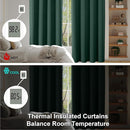 Simplebrand Ava Ever Green Blackout Curtains for Bedroom 90 Inches Long 2 Panels Set, Solid Privacy Energy Saving Living Room Window Treatment Curtains Blackout Drapes, W40 x L90 Inch, Ever Green by TinyTreasures Baby Boutique