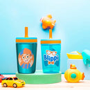 Zak Designs Blippi Kelso Toddler Cups For Travel or At Home, 12oz Vacuum Insulated Stainless Steel Sippy Cup With Leak-Proof Design is Perfect For Kids by TinyTreasures Baby Boutique