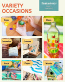 Fantastory Tempera Paint for Kids 8 Colors (8.4 oz Each) Washable, Non-Toxic for Poster and Sponge Painting, Finger and Hand Paint Bottles Gifts by TinyTreasures Baby Boutique