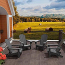 Westin Outdoors Laguna WO Home Furniture Adirondack Chair 4 PC Set Classic Outdoor Patio Folding Chair for Bon Fire Pit Lawn Backyard Beach Plastic Weather-Resistant (Gray) by GreenHaven Gardens