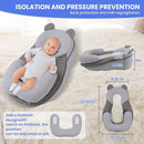 Baby Feeding Pillow, Anti Overflow Feeding Pillow for Reducing Spit-Up, Safety Nursing Pillow, Baby Lounger Reflux Wedge Breastfeeding, Removable top and Bottom by TinyTreasures Baby Boutique