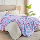 NEWCOSPLAY Faux Fur Twin Blanket Purple Rainbow Luxury Fluffy Thick Warm Bubble Blanket for Couch Sofa Bed 700GSM (Purple Rainbow, Twin(60"x80")) by CozyNest Decor