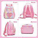I IHAYNER Kids Glitter Lightweight Backpack for School Travel & Daycare, Toddler Backpack for Girls 3+ Preschool Kindergarten Elementary Kids Backpack-Rainbow Pink K by TinyTreasures Baby Boutique
