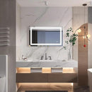 WELLFOR LED Bathroom Vanity Mirror 40 x 24 Inch, Lighted Anti-Fog Dimmable Mirror, IP44 Waterproof Wall Mounted Makeup Mirror, Packed with US Standard Plug and Touch Switch, (Horizontal/Vertical) by CozyNest Decor