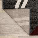 Rugshop Modern Wavy Circles Design Square Area Rug 6'6" x 6'6" Red by TinyTreasures Baby Boutique