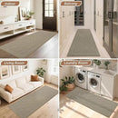 BEQHAUSE Dirt Trapper Door Mat 24" x 60", Doormat Non-Slip Entryway Rugs Washable, Dog Door Mat Stain Resistant and Absorbent Welcome Floor Mat for Front Back Door, Muddy Wet Shoes & Paws, Beige by CozyNest Decor