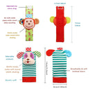 Wrist Rattles Foot Finder Rattle Toy for 0-4 Months Baby, Feet Leg Ankle Socks Arm Hand Bracelet Shaker for 4-8 Months Infant boy & Girl, Gift Set for 0-1 Years Newborn Babies (5 pcs-A) by TinyTreasures Baby Boutique