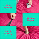 Hobestluk Bean Bag Chairs 2.5FT Bean Bag Chair with Memory Foam Filled & Machine Washable Cover,Beanbag Chair, Small Bean Bag Chairs for Playroom, Living Room, Bedroom by CozyNest Decor