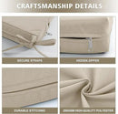 24"x24" Outdoor Cushion for Patio Furniture – Water-Repellent & Fade-Resistant Patio Chair Cushion for Garden, Deck, or Porch – Cream by GreenHaven Gardens