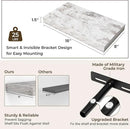 RICHFOCUS 16Inch Floating Shelves for Wall 2 Pack Shelves for Bedroom|Kitchen|Bathroom Wall Mounted Rustic Distressed Wood Floating Shelf with Invisible Brackets for Books|Storage|Decor, Rustic by CozyNest Decor